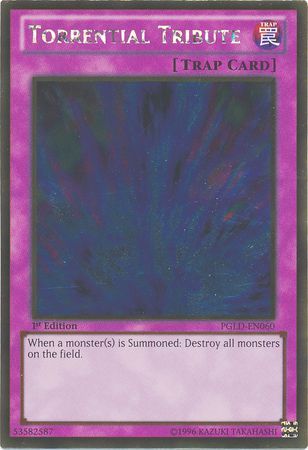 Torrential Tribute - PGLD-EN060 - Gold Rare 1st Edition