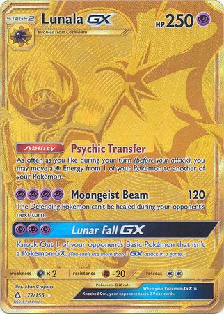 Lunala GX - 172/156 - Gold Secret - Sun & Moon Ultra Prism ...