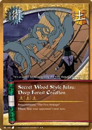 Secret Wood Style Jutsu: Deep Forest Creation - J-159 - Rare - Naruto