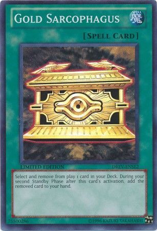 SEARCH AND BUY THIS PRODUCT Gold Sarcophagus - DREV-ENSE2 - Super Rare - Yu-Gi-Oh
